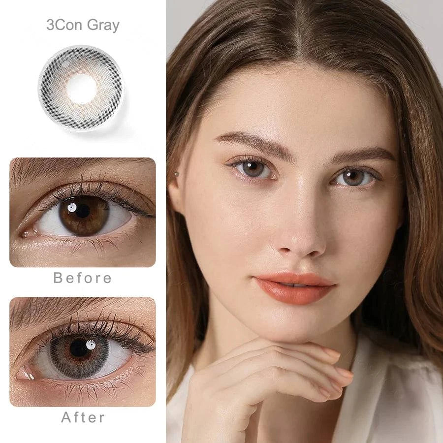 3Con Grey Coloured Contact Lenses - EyeCandy Cosmetics