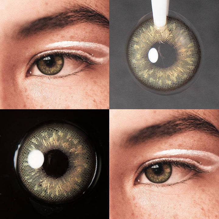 Midnight Daisy Green Coloured Contact Lenses