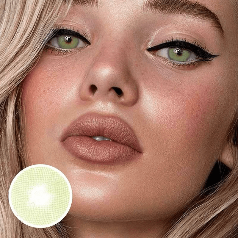 POLAR LIGHTS GREEN-YELLOW CONTACT LENS - EyeCandy Cosmetics