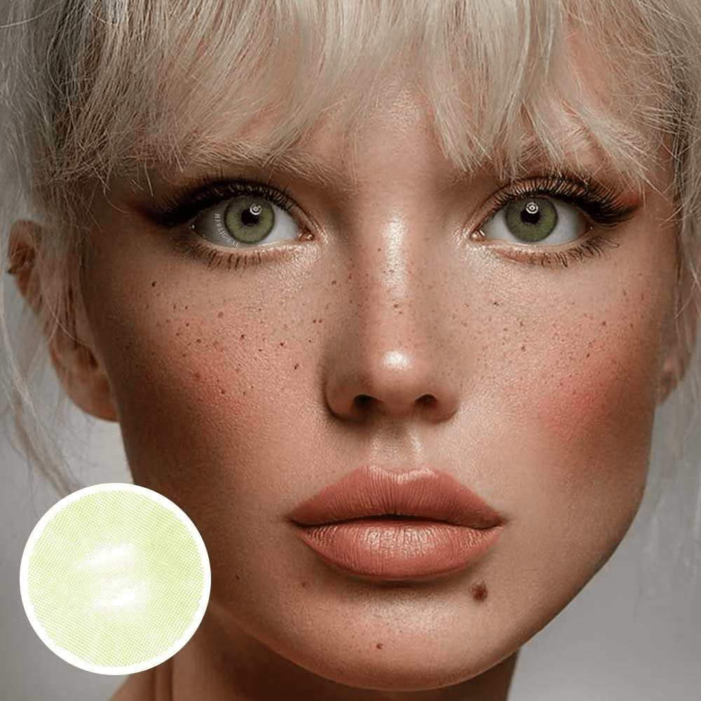 POLAR LIGHTS GREEN-YELLOW CONTACT LENS - EyeCandy Cosmetics
