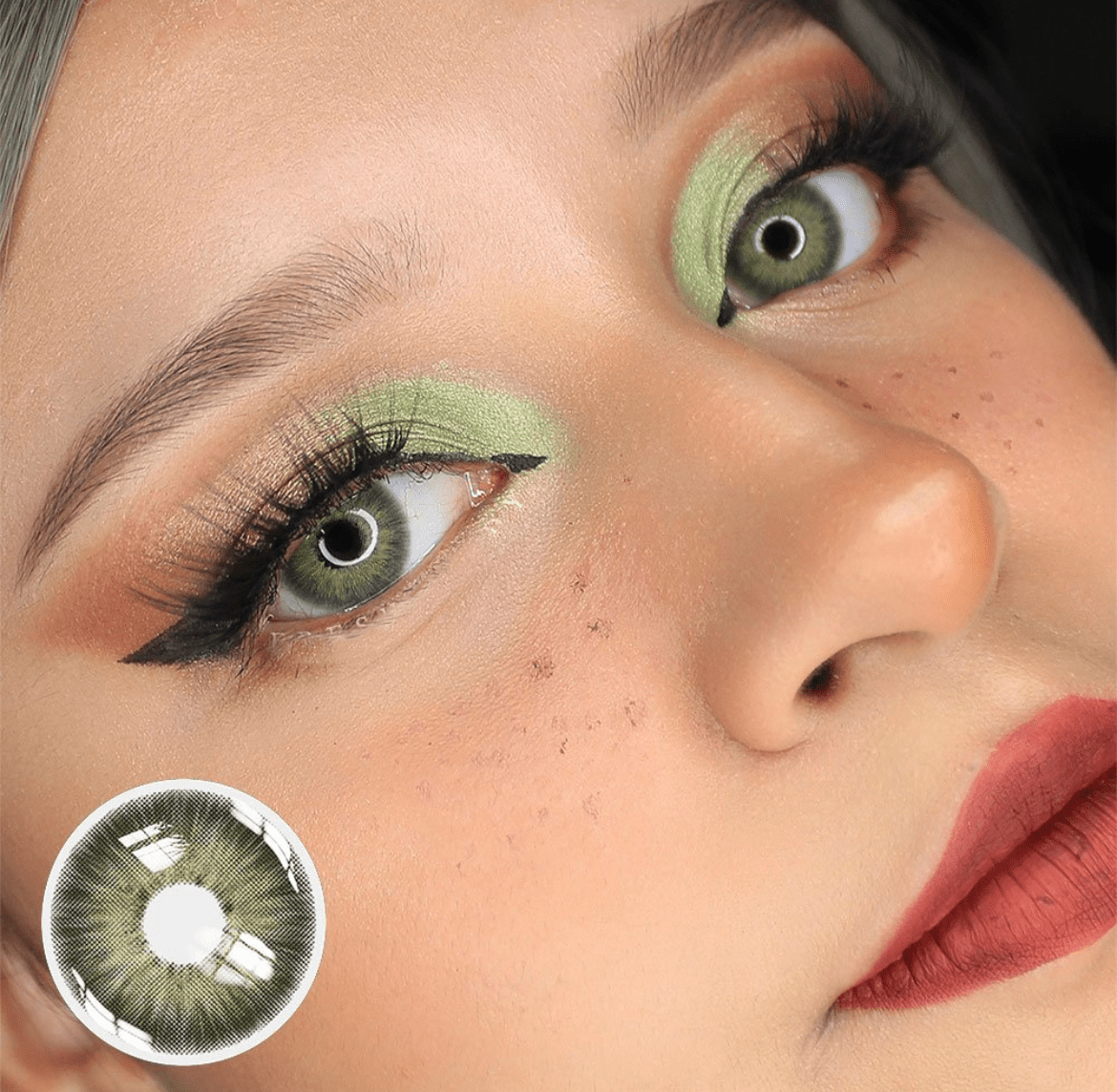 Amazonia Green Coloured Contact Lenses - EyeCandy Cosmetics