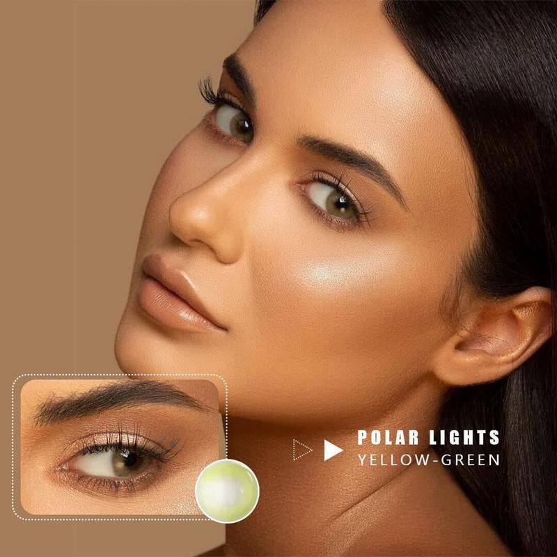 POLAR LIGHTS GREEN-YELLOW CONTACT LENS - EyeCandy Cosmetics