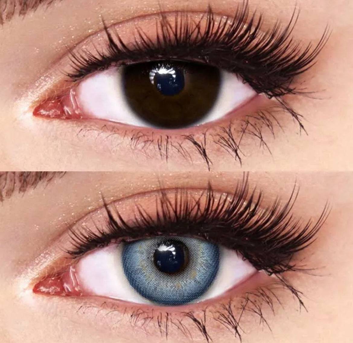 Rich Girl Blue Coloured Contact Lenses - EyeCandy Cosmetics