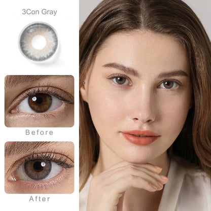 3Con Grey Coloured Contact Lenses - EyeCandy Cosmetics