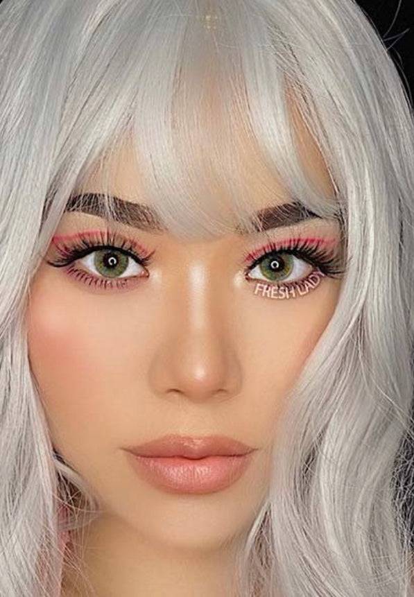 Olivine Green Coloured Contact Lenses - EyeCandy Cosmetics