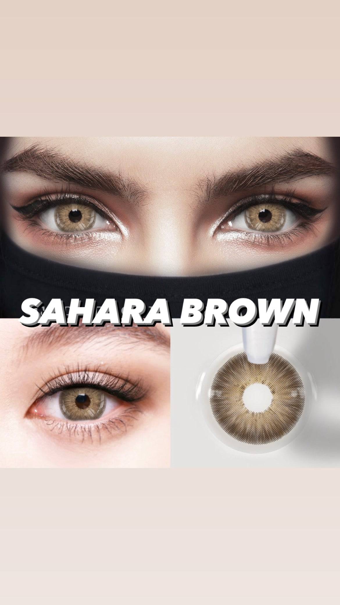 Sahara Brown Coloured Contact Lenses - EyeCandy Cosmetics