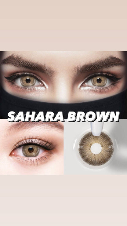 Sahara Brown Coloured Contact Lenses - EyeCandy Cosmetics