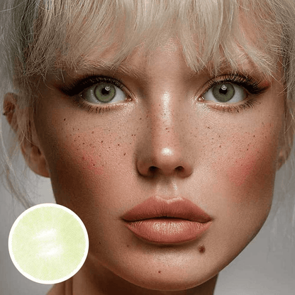 POLAR LIGHTS GREEN-YELLOW CONTACT LENS - EyeCandy Cosmetics